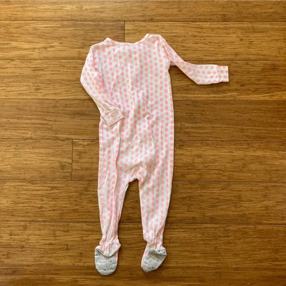 Carter’s Pink Flowers Footie Sleeper, Size 18M